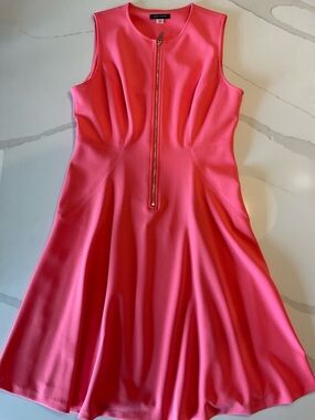 TOMMY HILFIGER Sleeveless Coral Pink Fit & Flare Dress-NWOT